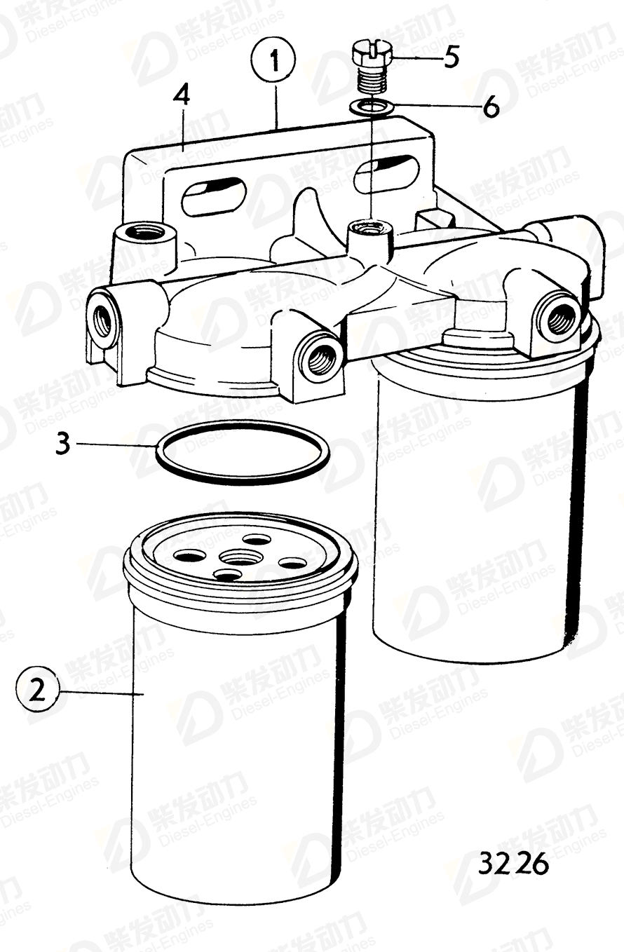 volvo penta Fuel filter 466987 Drawing volvo penta Fuel filter 466987 Drawing